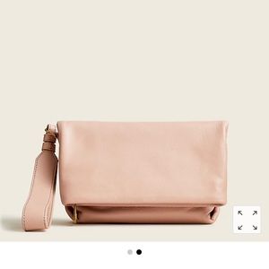 New initialed soft leather black clutch